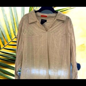 Claiborne Men’s tunic summer long sleeve shirt